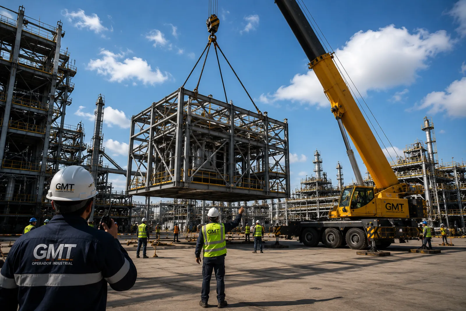 Montaje de estructura metálica industrial por GMT